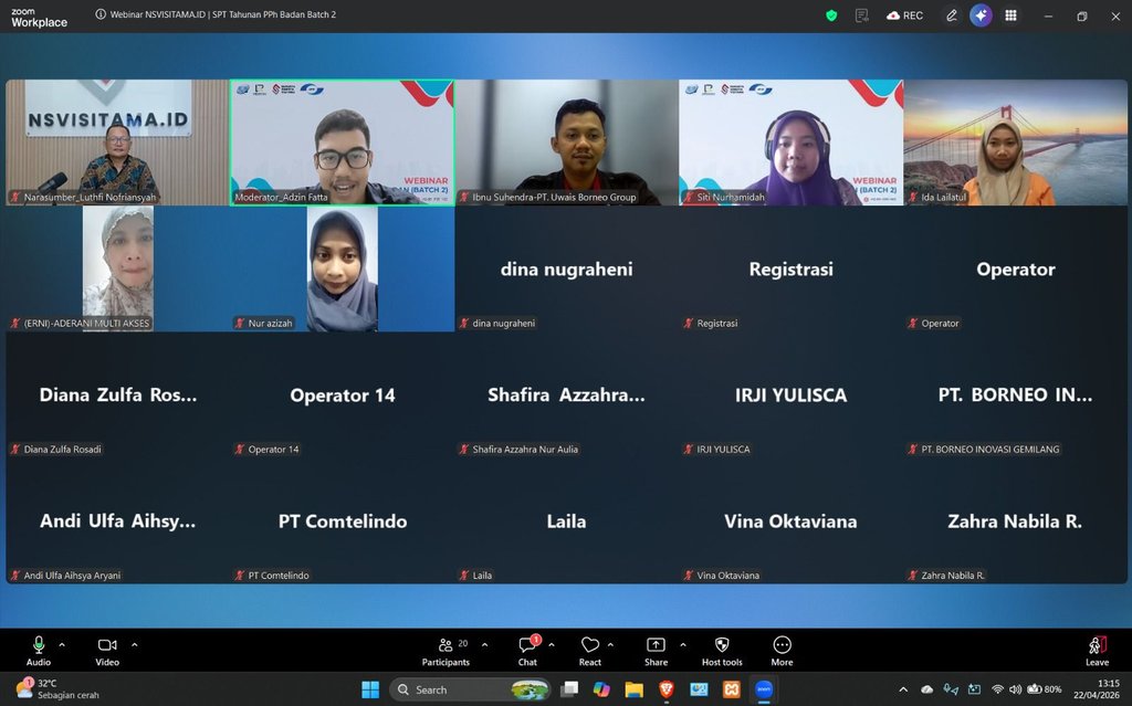 Webinar SPT Tahunan PPH Badan Batch 2